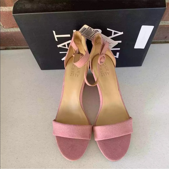 Naturalizer London Rosewood fabric Ankle Strap Wedge Sandals Women's size US 9.5 - Picture 2 of 9